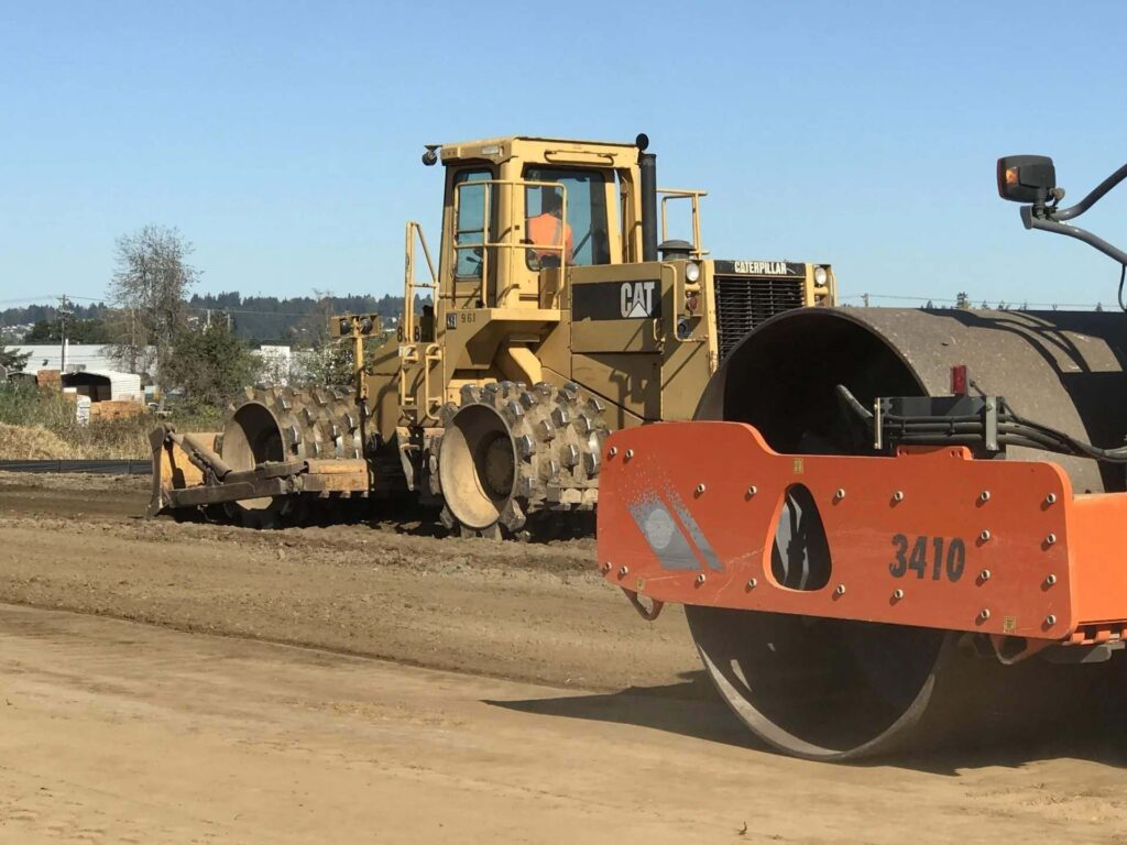 Mesa Contracting: Heavy Equipment at job site.